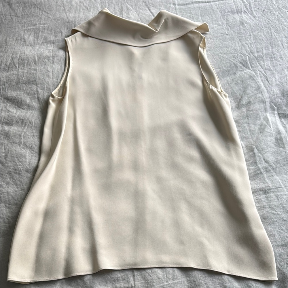 The Row Cream Asymmetrical Sailor Collar Blouse